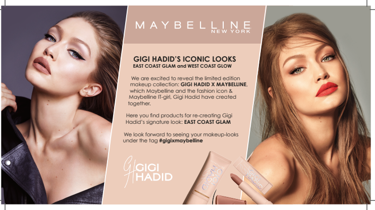 Gigi Hadid x Maybelline East Coast -kokoelma