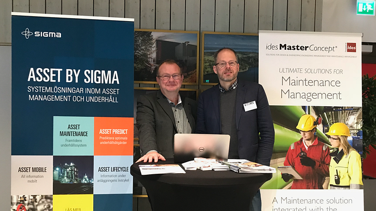 Cooperation during Underhållsdagarna 22-23 Nov: Hans Hellström from Sigma and Stig Hellholm from Ides