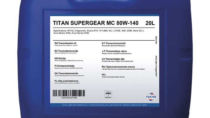 TITAN SUPERGEAR MC SAE 80W-140 - multigrade girolje 