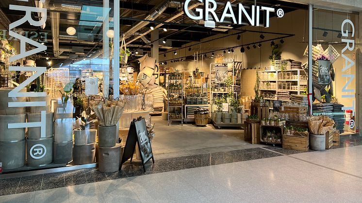 Granit öppnar butik i Lundbergs Fastigheters lokal i Linköping