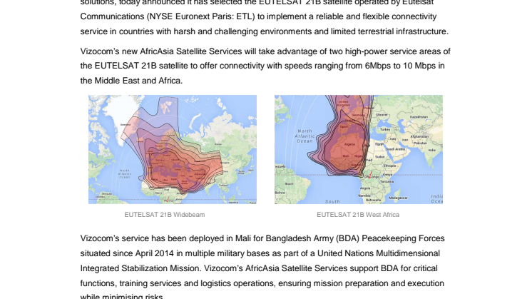 Vizocom strikes new relationship with Eutelsat for Internet connectivity in Middle East and Africa