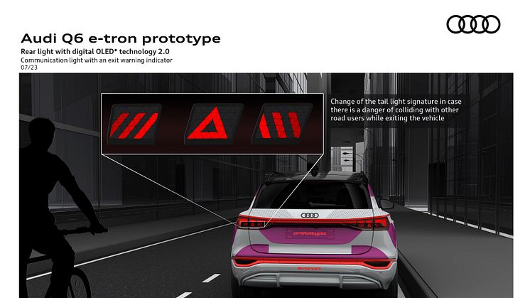 Audi Q6 e-tron prototype - lysteknologi