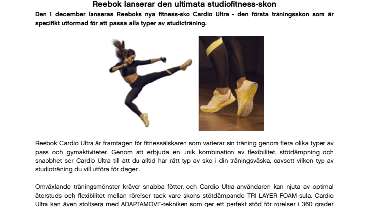 Reebok lanserar den ultimata studiofitness-skon
