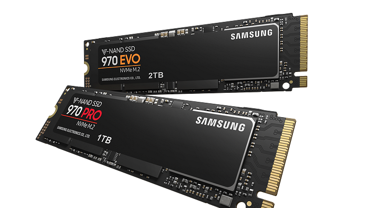 Samsung oppgraderer NVMe SSD-serien med 970 PRO og EVO 