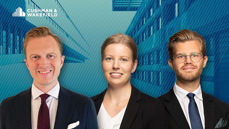 Från vänster; Peter W-O Berglin, tillträdande Valution & Strategic Advisory i Göteborg, Hanna Käck och Carl Axelsson som båda har anställts som analytiker vid Stockholmskontoret. 
