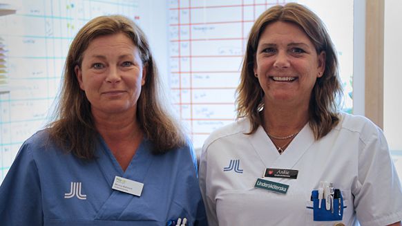 Samordnande undersköterskorna Monica Bjällstedt och Ankie Drotz på Norrtälje sjukhus.