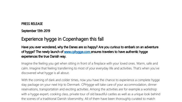 Experience hygge in Copenhagen this fall 