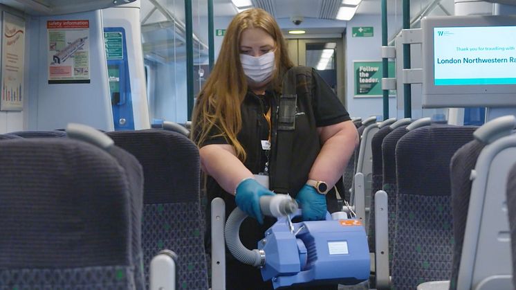 Video: Antiviral fogging machines in action on London Northwestern Railway