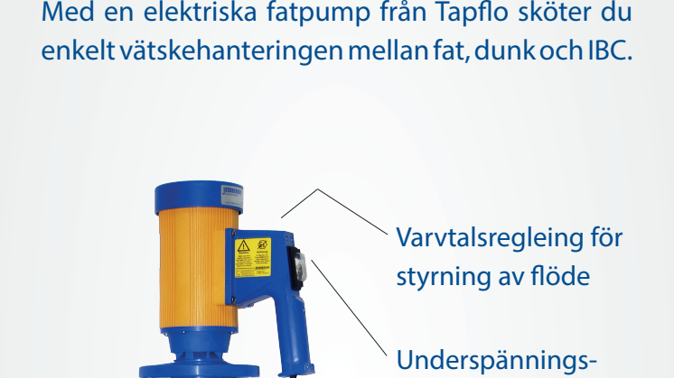 Komplett serie med fatpumpar från Tapflo