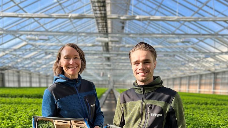 Kristin Orrestig, VD Svegro AB och Carl Bredin, grundare av Nearbyfood