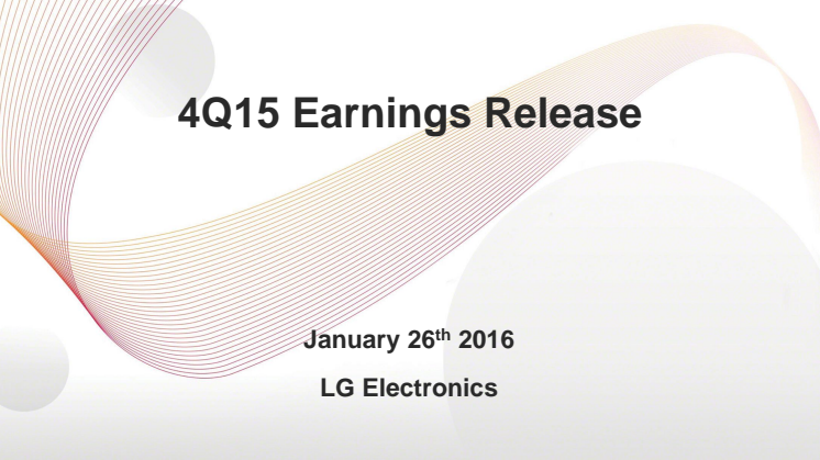 LG ANNOUNCES FOURTH-QUARTER AND  FULL-YEAR 2015 FINANCIAL RESULTS 