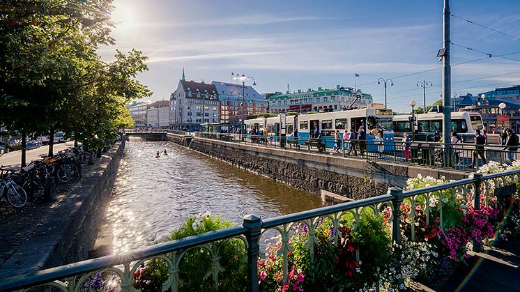 Vy från Drottningstorgsbron i Göteborg. Foto: Anders Wester/Göteborg & Co