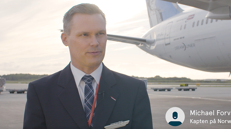 Michael Forvass, kapten på Norwegians Boeing 787 Dreamlinerplan 