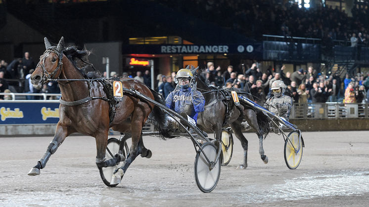 Nurmos seger i Svenskt Travoaks med Adriatica följdes upp med Fame And Glory i Kriteriet.  Foto: TR Bild