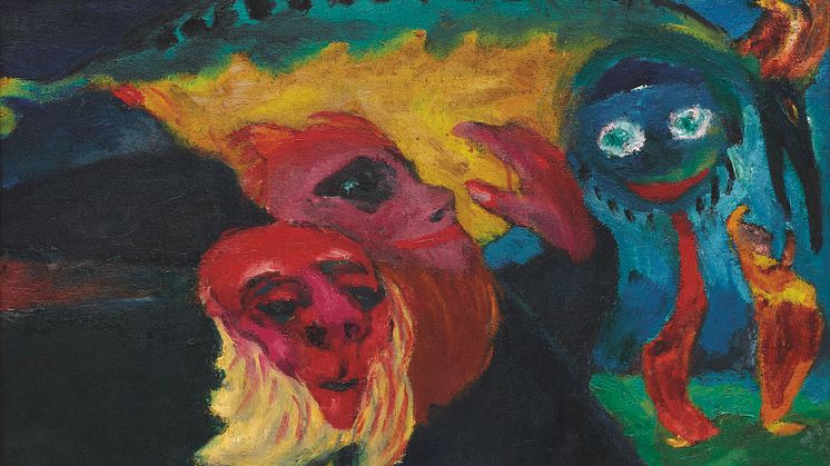 Emil Nolde: Seltsame Wanderer, 1923 © Nolde Stiftung Seebüll, Foto: Fotowerkstatt Elke Walford und Dirk Dunkelberg