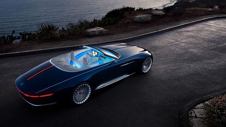 Den eldrivna konceptbilen Vision Mercedes-Maybach 6 Cabriolet visas i Visby under Almedalsveckan