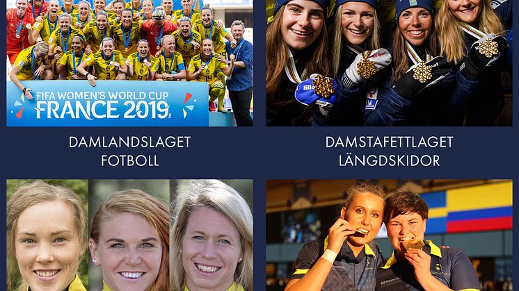 Nominerade i Årets Lag Idrottsgalan 2020    Foto: Bildbyrån, Orienteringsförbundet, Bowlingförbundet 