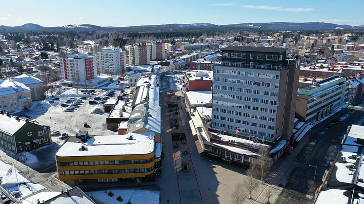 Vy över gågatan i Boden. Foto: Bodens kommun/KOMM