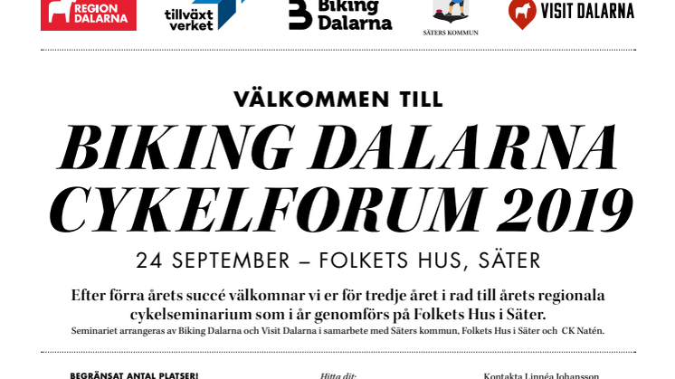 Program Biking Dalarna Cykelforum 2019