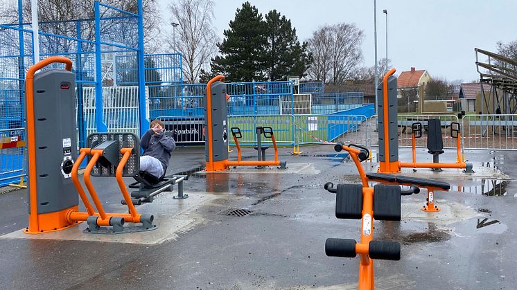 Utegymmet vid Sparbanksvallen, Ringvägen 38 i Laholm invigs fredag 22 mars kl. 13.00.