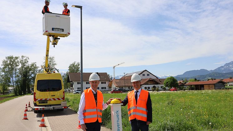 500.000. LED-Straßenleuchte am Bayernwerk-Netz