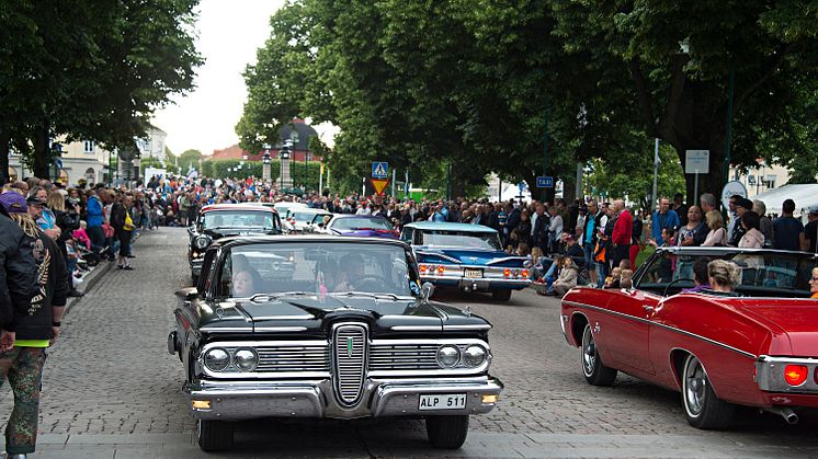 Bild från finbilscruisingen under Power Big Meet 2017. Foto: Ulf "Fabbe" Fabiansson.