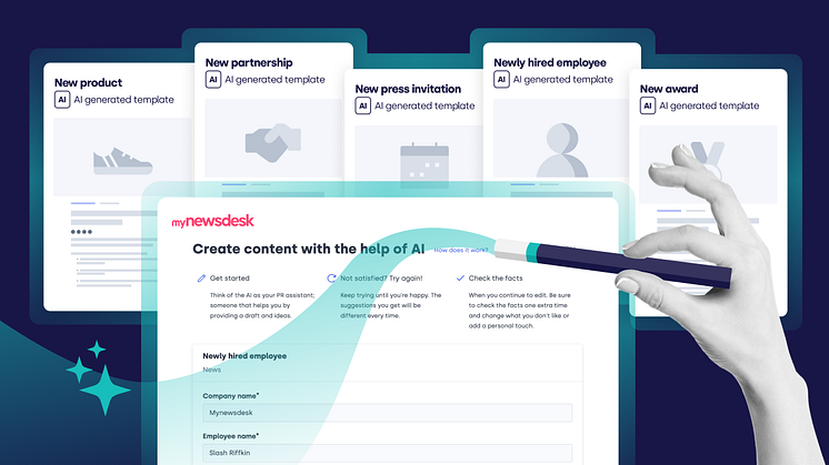 Mynewsdesk lancerer deres AI-drevne PR-assistent til alle kunder