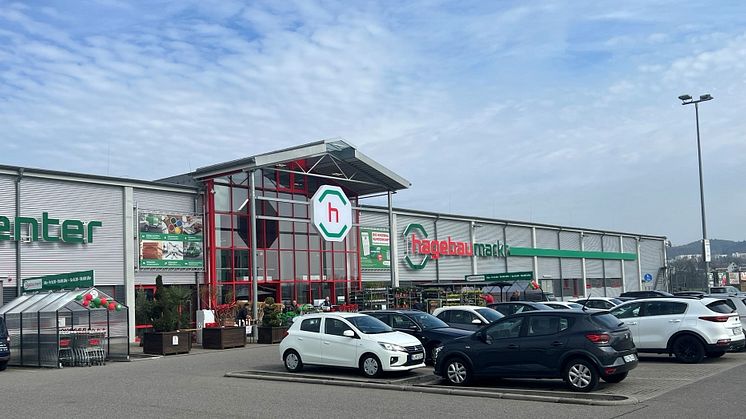 Der gesamte Markt wurde im neuen Dachmarkendesign der hagebau gestaltet