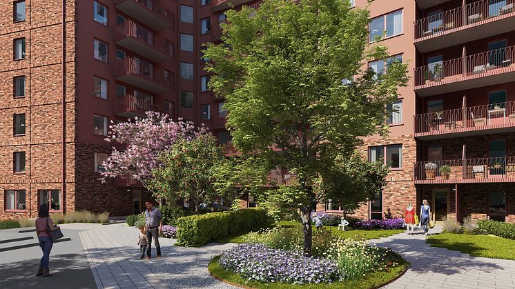 80 procent av dem som anmält sitt intresse för SKBs lägenheter i Rosendal kommer från Stockholms län. Bild: Studio Superb