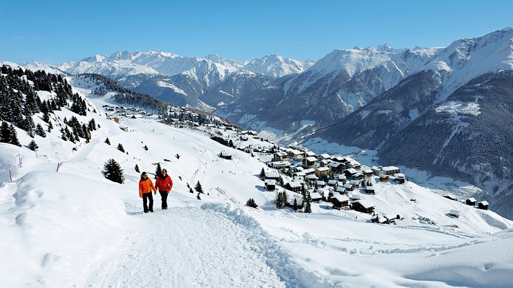 Winterwanderung über Riederalp im Wallis