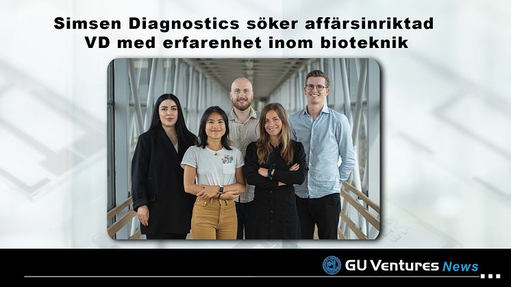 Simsen Diagnostics söker affärsinriktad VD med erfarenhet inom bioteknik