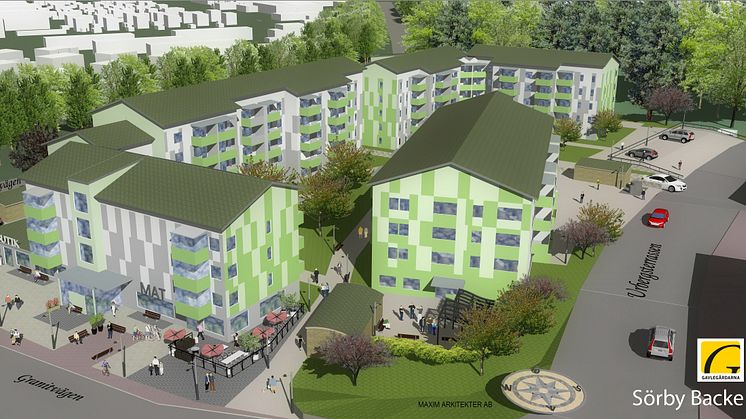 Gavlegårdarna bygger  117 lägenheter på Sörby Backe