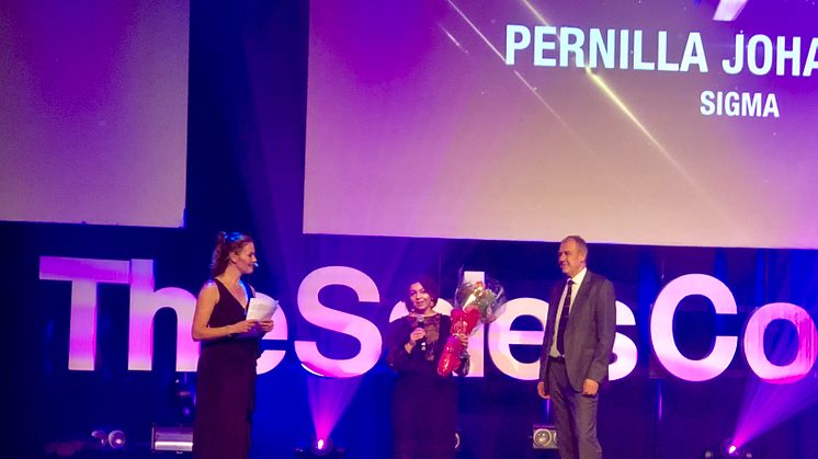 Pernilla Johansson, vice vd på Sigma Young Talent, är utsedd till ”Årets B2B säljare 2018”