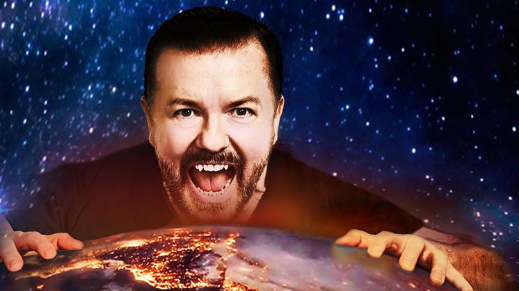 Humorgeniet Ricky Gervais till Sverige med Humanity World Tour