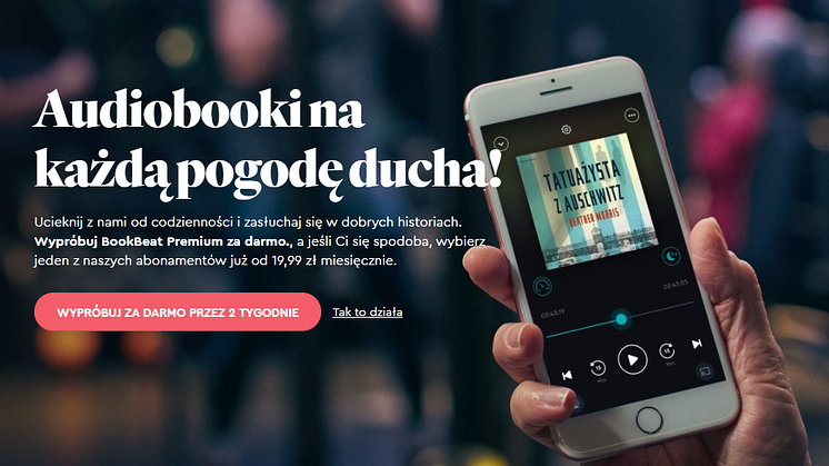 Från BookBeats polska hemsida. Polen är en av BookBeats nya kärnmarknader. 