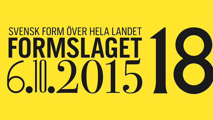 Svensk Forms 170-årsjubileum firas i hela landet 6 oktober 2015