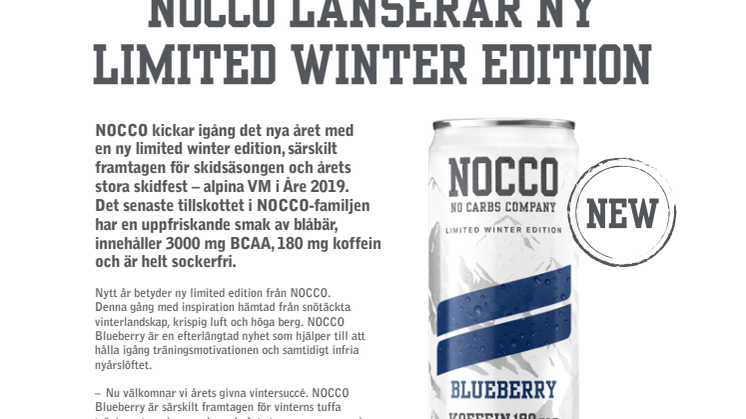 NOCCO släpper ny limited winter edition