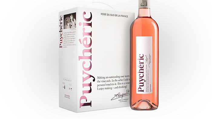 Puychéric Syrah Rosé i ny design