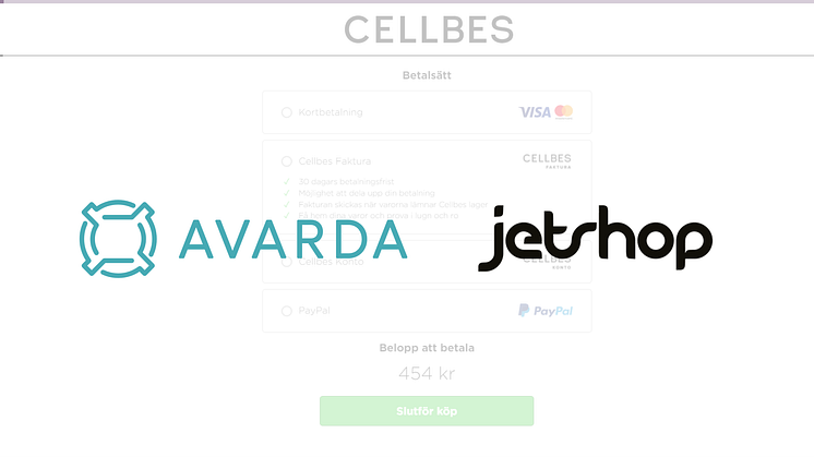 Avardas betalningslösning lanseras på Jetshops plattform