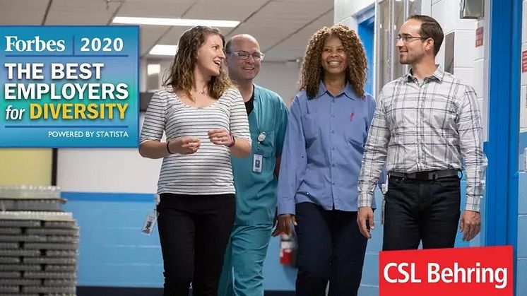 Forbes Magazine Ranks CSL Behring Among Best Employers for Diversity