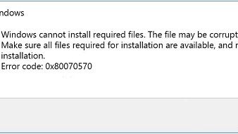 Was ist 0x80070570 und wie kann man das Problem beheben?