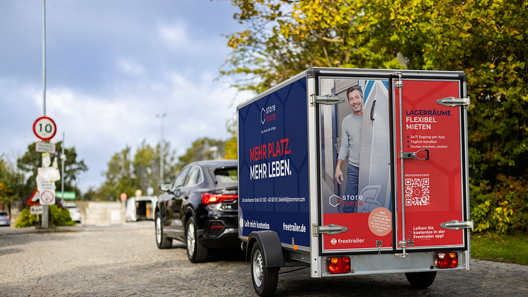 Neuerdings können die Einwohner in Bielefeld kostenlos bei storemore Self Storage einen Anhänger leihen.. Bilde: Freetrailer.