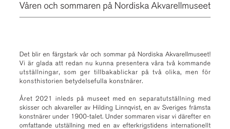 Sommaren på Nordiska Akvarellmuseet: Friedensreich Hundertwasser