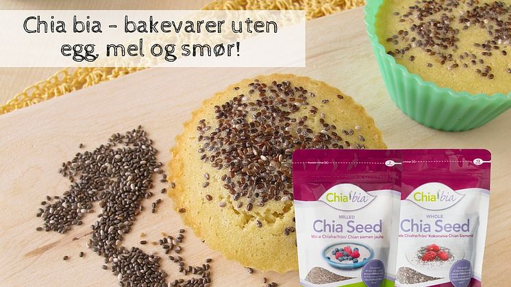 Chia bia - bakevarer uten egg, mel og smør!