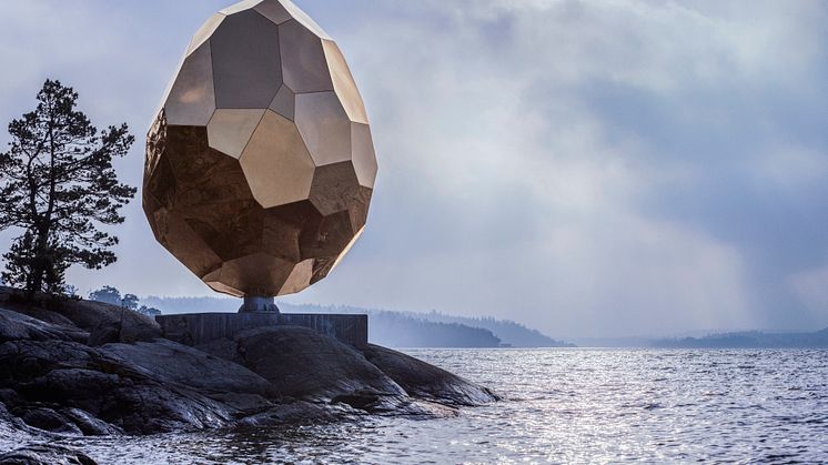 Skulpturen Solar Egg av Bigert & Bergström. Foto: Johan Strindberg