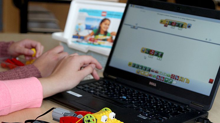 Lego Wedo är ett material som kommer att användas under forskarveckan bland kommunens femåringar. FOTO: Marie Öqvist