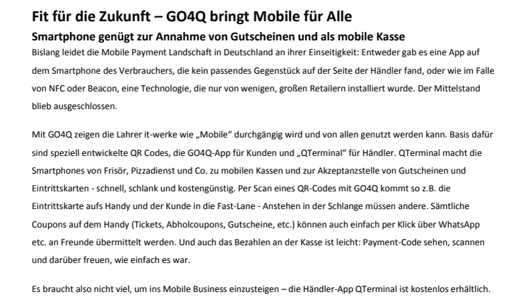 Fit für die Zukunft – GO4Q bringt Mobile für Alle