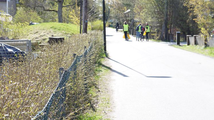 Städning av Nackas cykelbanor