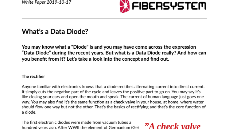 What is a Data Diode?