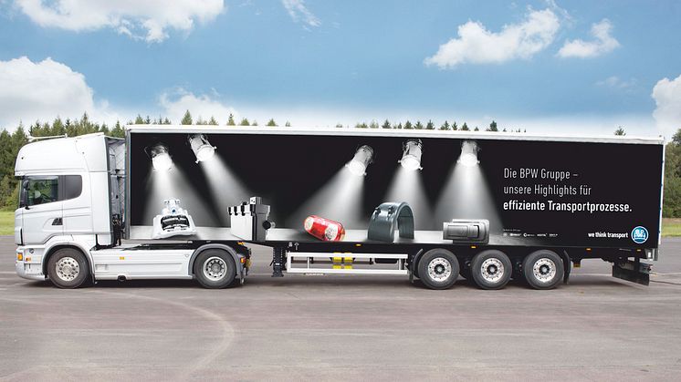 BPW stellt über Euro-Leasing, PEMA und TIP Trailer Services vier Test-Trailer mit Systemlösungen aus der BPW Gruppe zur Verfügung. (Quelle: BPW Bergische Achsen KG)